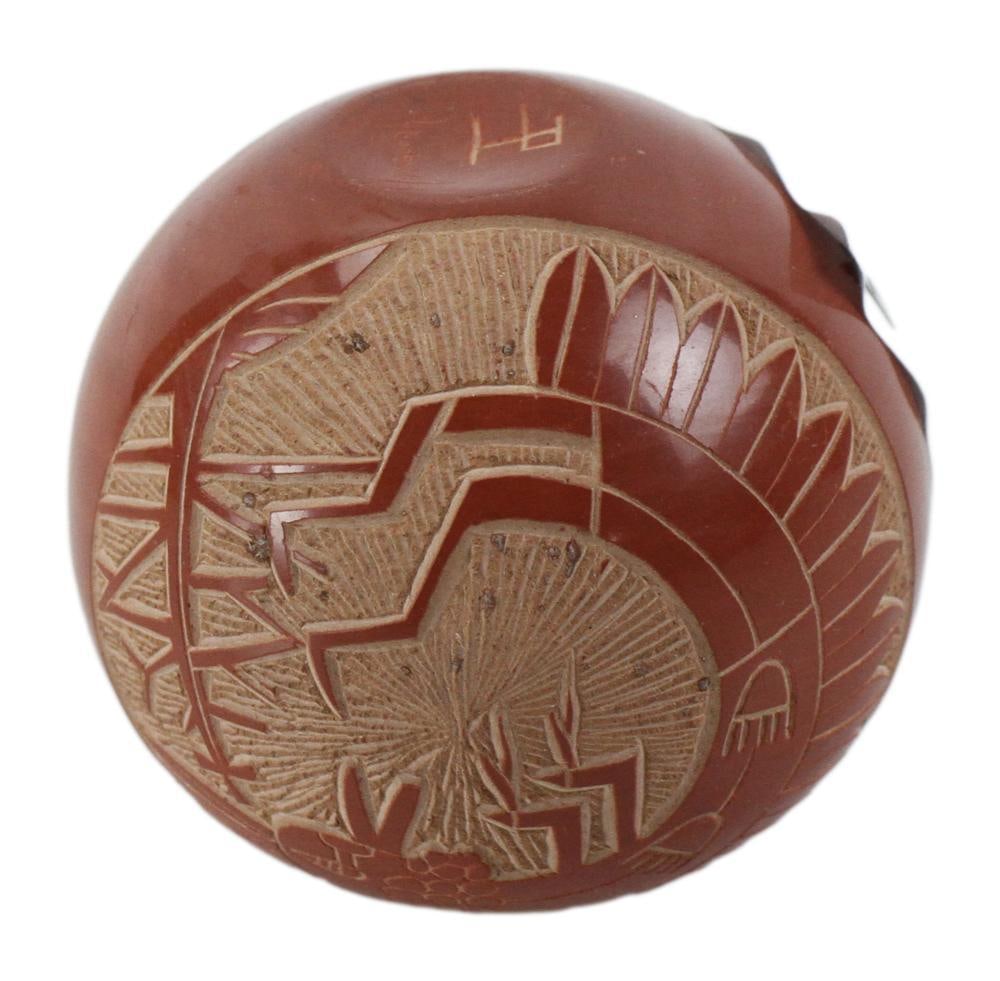 Art Cody Haungooah, Santa Clara Pueblo Red Pot (1 of 7)