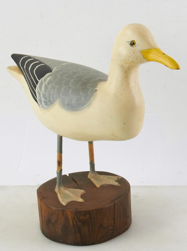 Carved and Painted Figure of Seagull, Dorothy Lord (1 of 4)