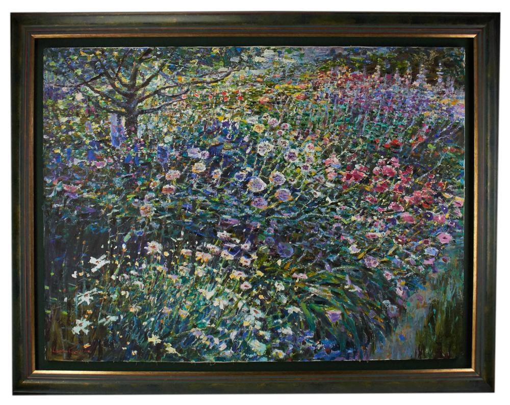 Lau Chun, Garden Landscape, Oil on Canvas (1 of 4)