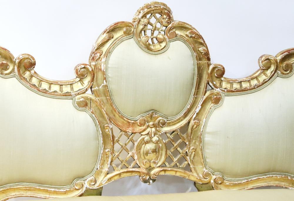 French Giltwood Settee - 5
