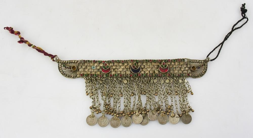 1920s Afghanistan Silver Necklace: 1920s Afghanistan silver necklace. Provenance: Wakefield, Massachusetts collection.