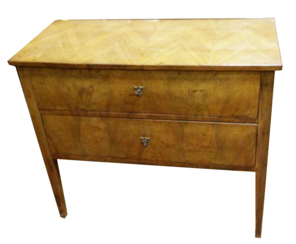 19thC Biedermeier Two-Drawer Chest (1 of 5)
