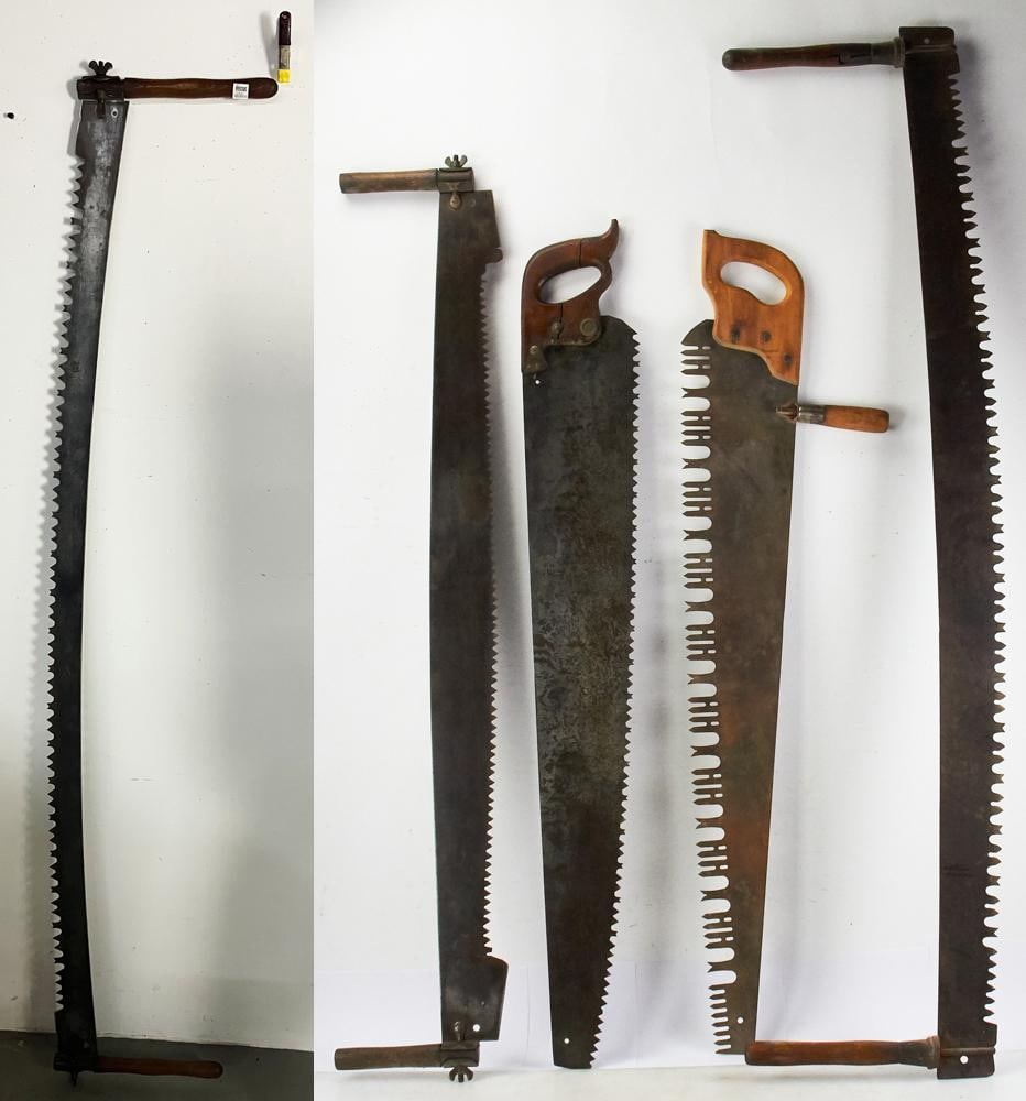 Antique Saws: Antique saws, (5) total. Provenance: Wakefield, Massachusetts collection.