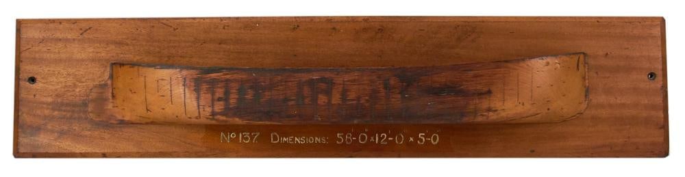Antique Half Hull: Antique half hull. Provenance: Wakefield, Massachusetts collection.