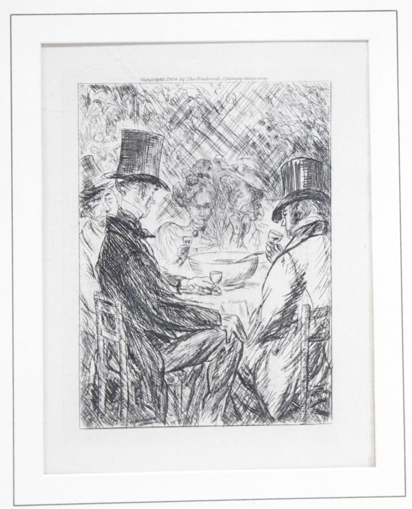 William Glackens, "You Like It, You Drink It", Etching - 2
