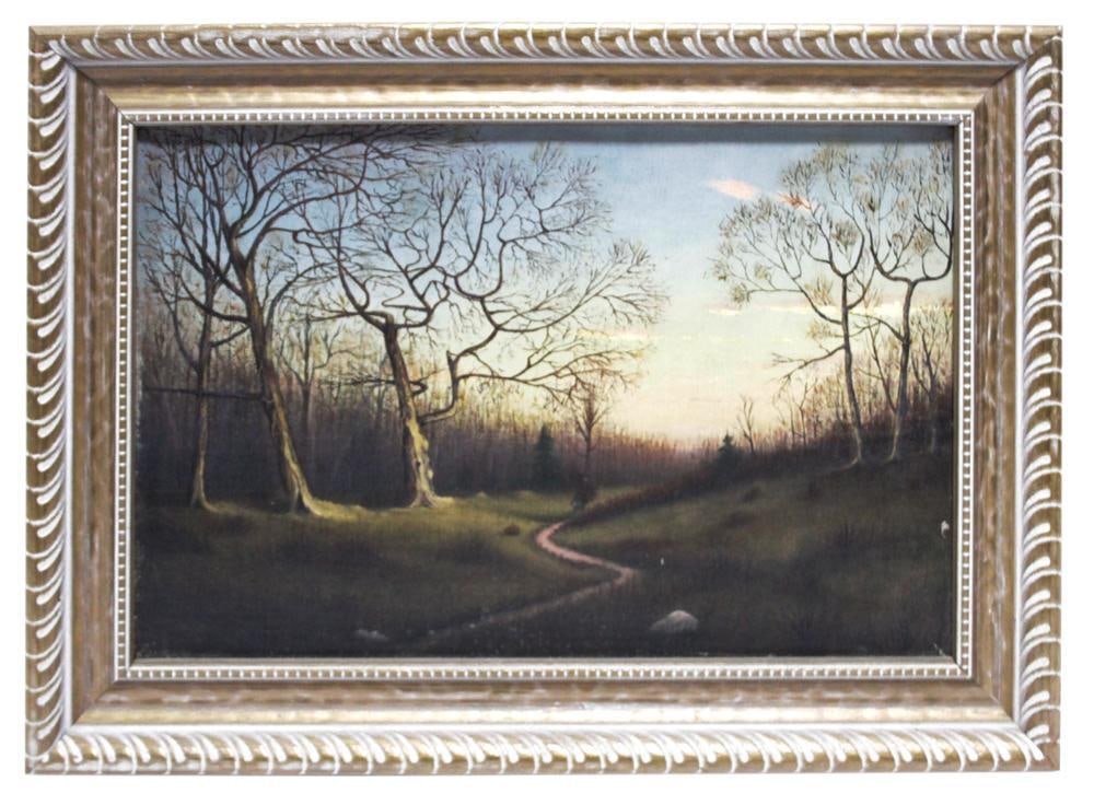 Landscape with Trees and Path, Oil on Board (1 of 2)