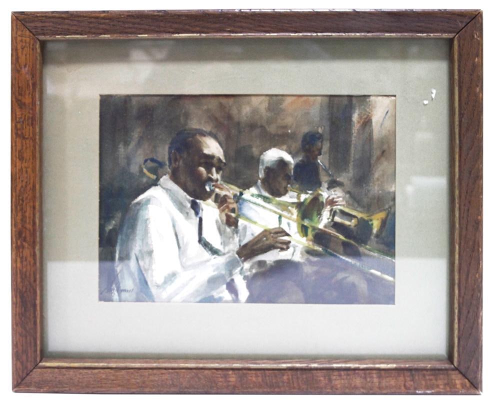 Betty Lou Schlemm, Trombonists, Watercolor (1 of 3)