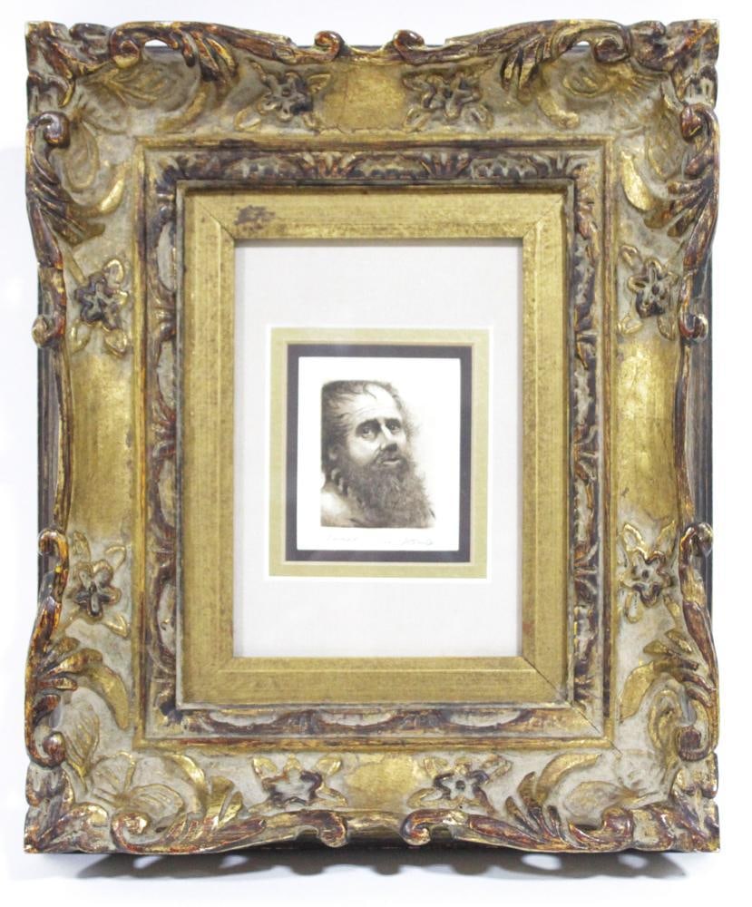 David Hunter, Portrait of Bearded Man "Obadiah", Etching (1 of 4)