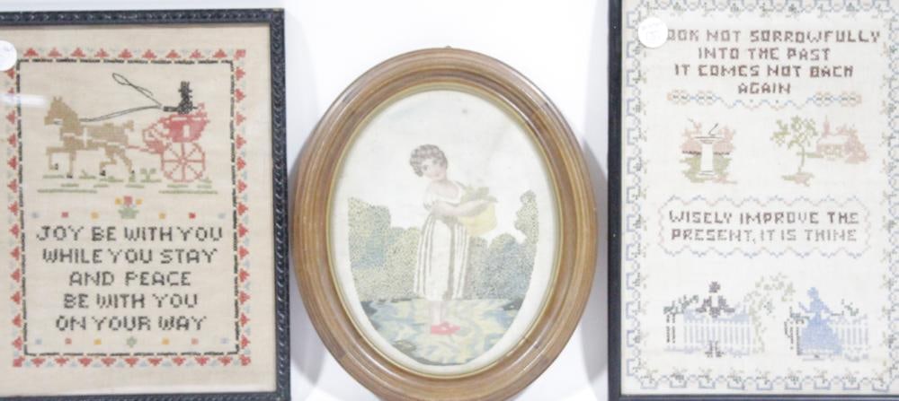 19thC Needlepoint, Two Embroideries - 2