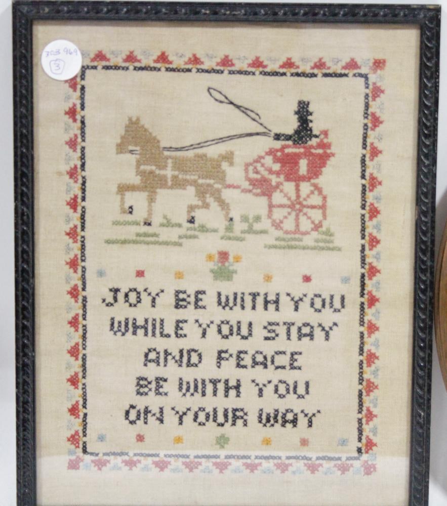 19thC Needlepoint, Two Embroideries - 3