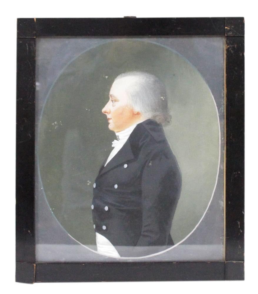 18thC European Silhouette Portrait, Pastel (1 of 3)