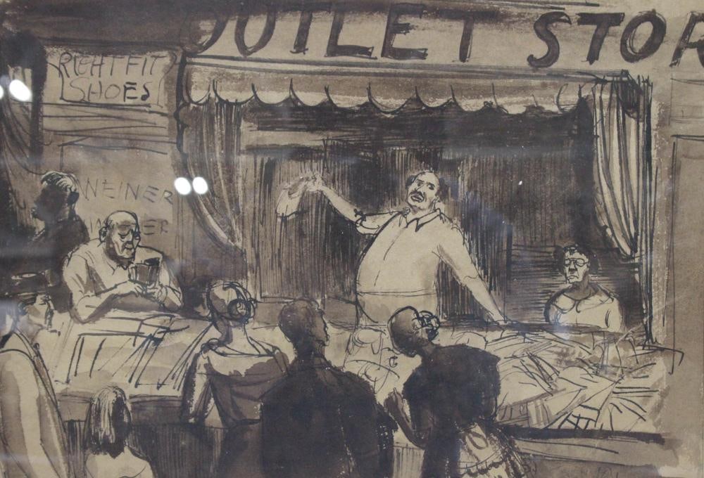 Irwin Nussbaum, "Outlet Store", Drawing - 2