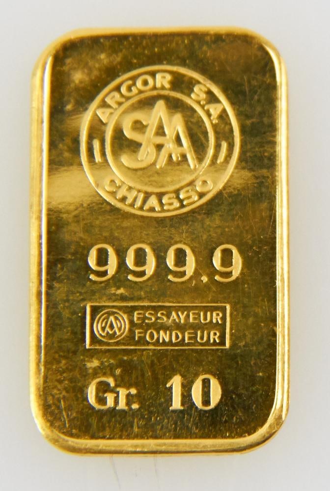 Gold Bar, Argor S.A. Chiasso (1 of 5)