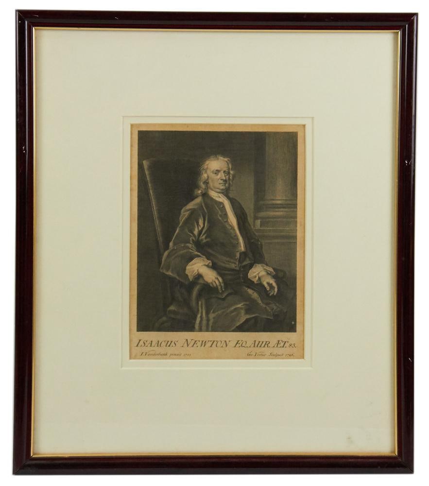 Isaacus Newton Esq. Print 1725 (1 of 5)