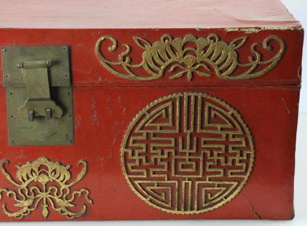 Old Chinese Red Trunk - 3
