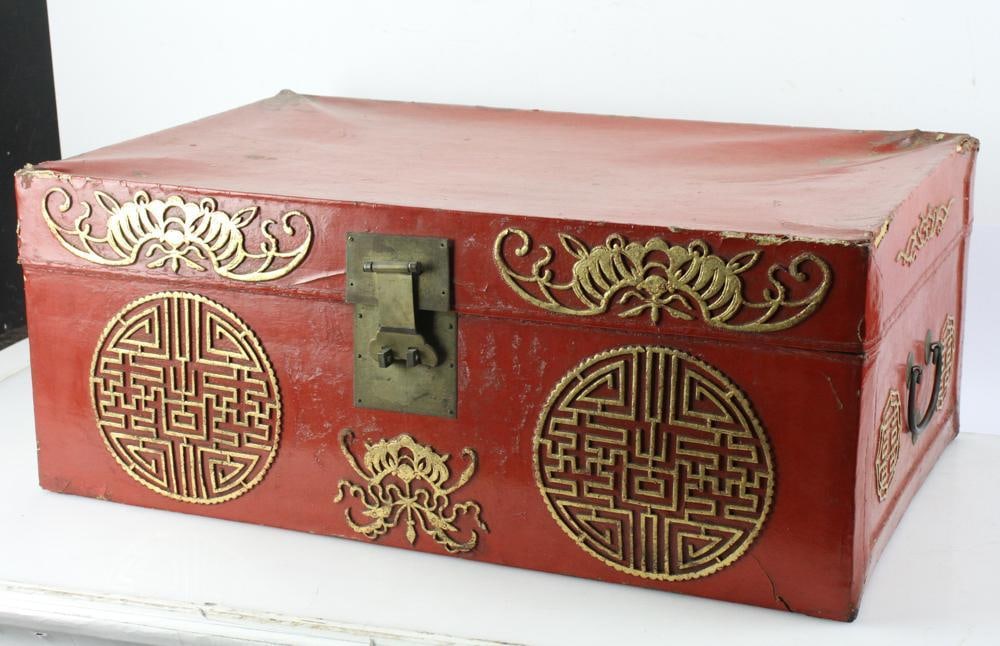 Old Chinese Red Trunk - 4