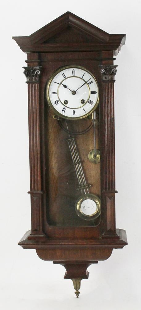 Lyndhurst German Mahogany Regulator Clock (1 of 11)