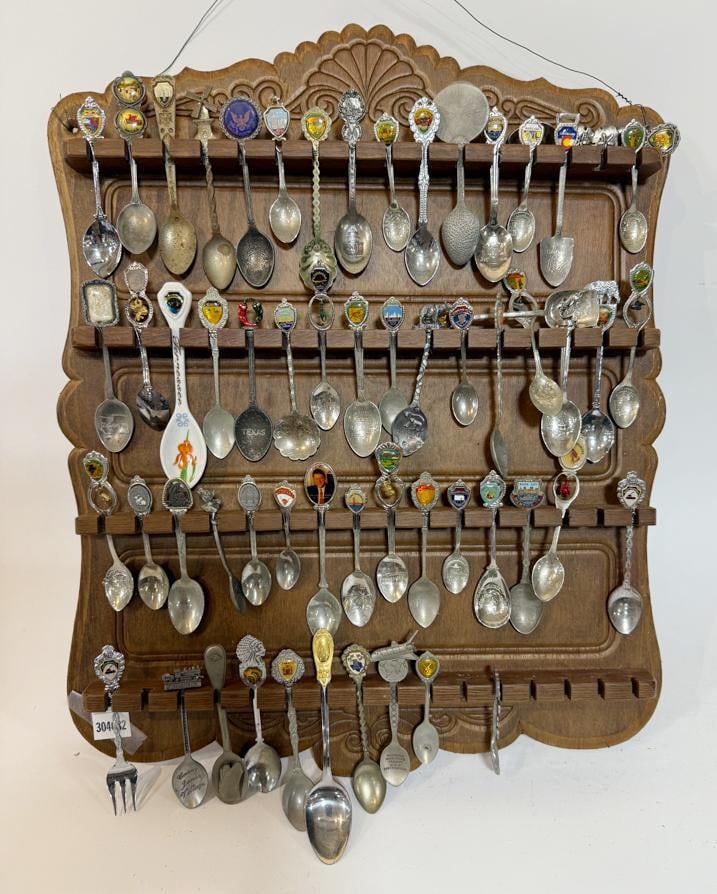 Souvenir Spoon Collection on Rack (1 of 3)