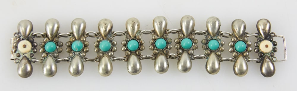 Sterling and Turquoise Bracelet (1 of 5)