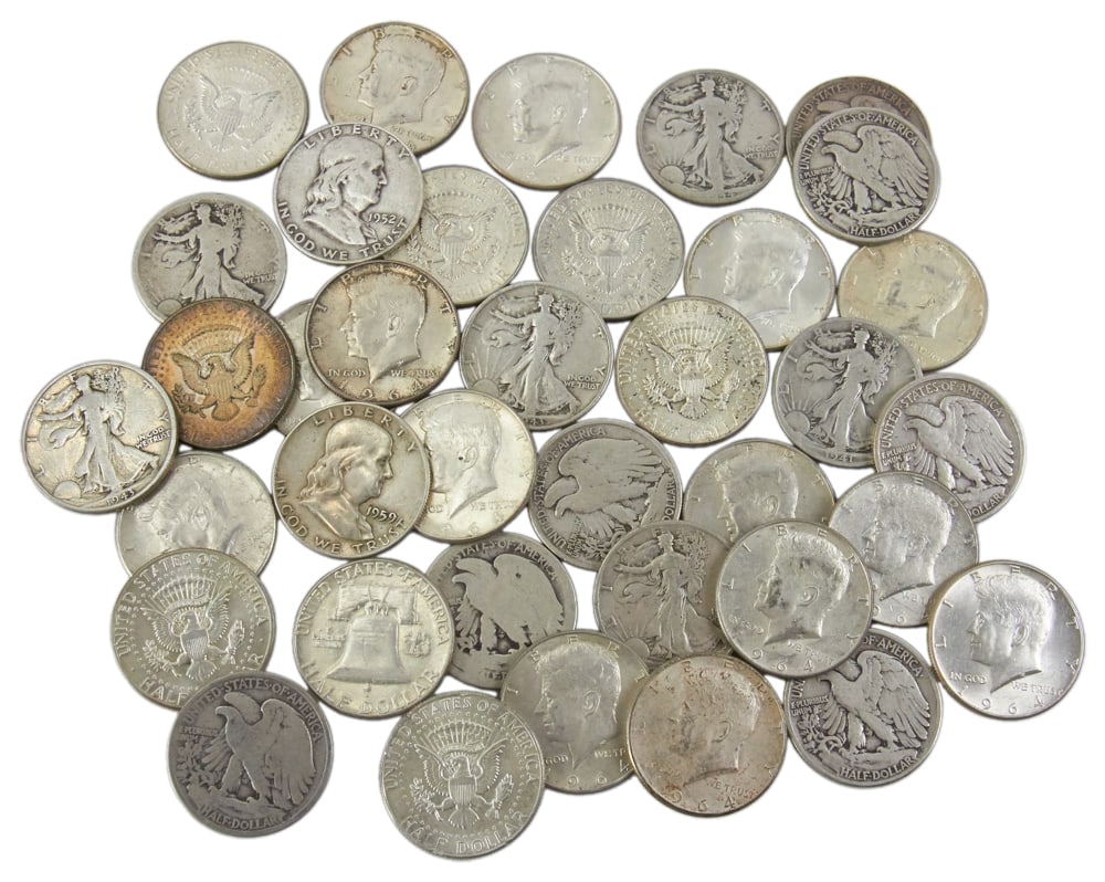 Group of Silver Half Dollars, 1964 and Earlier (1 of 6)