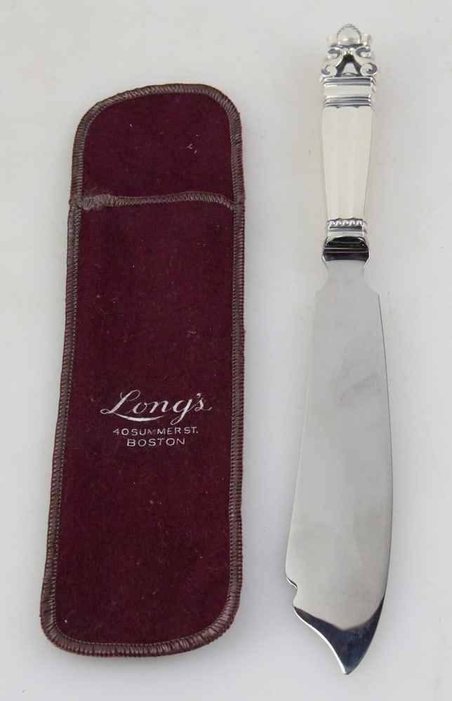 Georg Jensen Sterling "Acorn" Cake Knife (1 of 6)