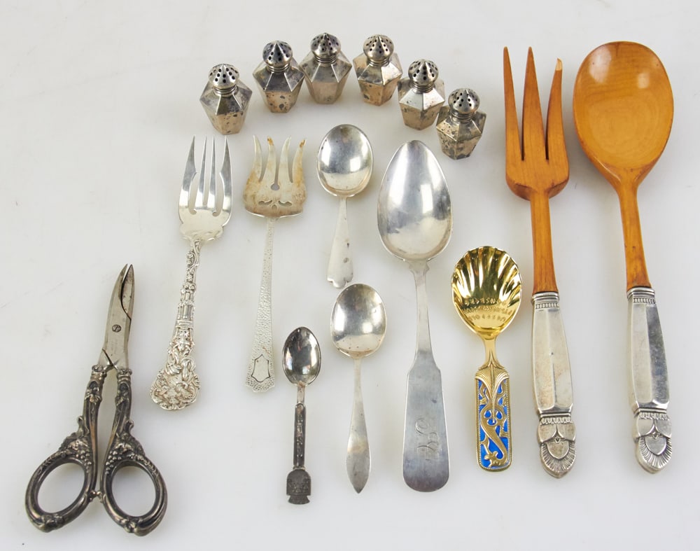 Assorted Sterling Flatware, Salts (1 of 9)