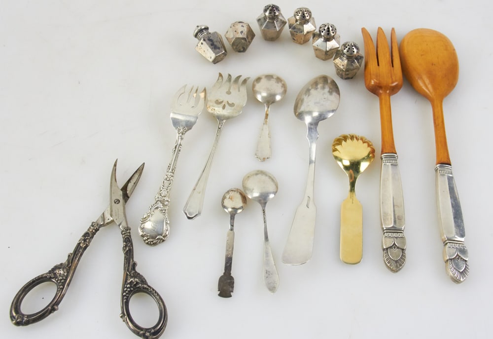 Assorted Sterling Flatware, Salts - 6