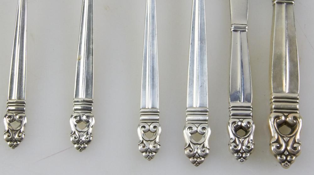 Georg Jensen Sterling "Acorn" Flatware - 11