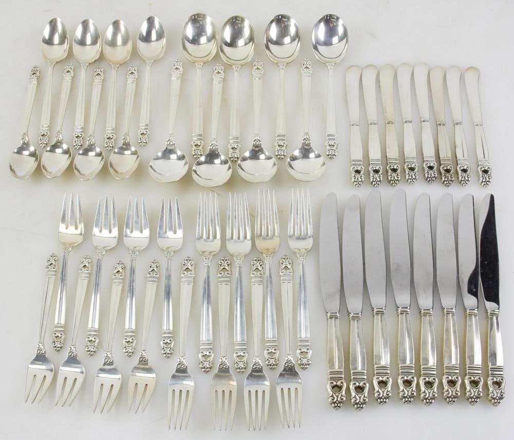 Georg Jensen Sterling "Acorn" Flatware (1 of 13)