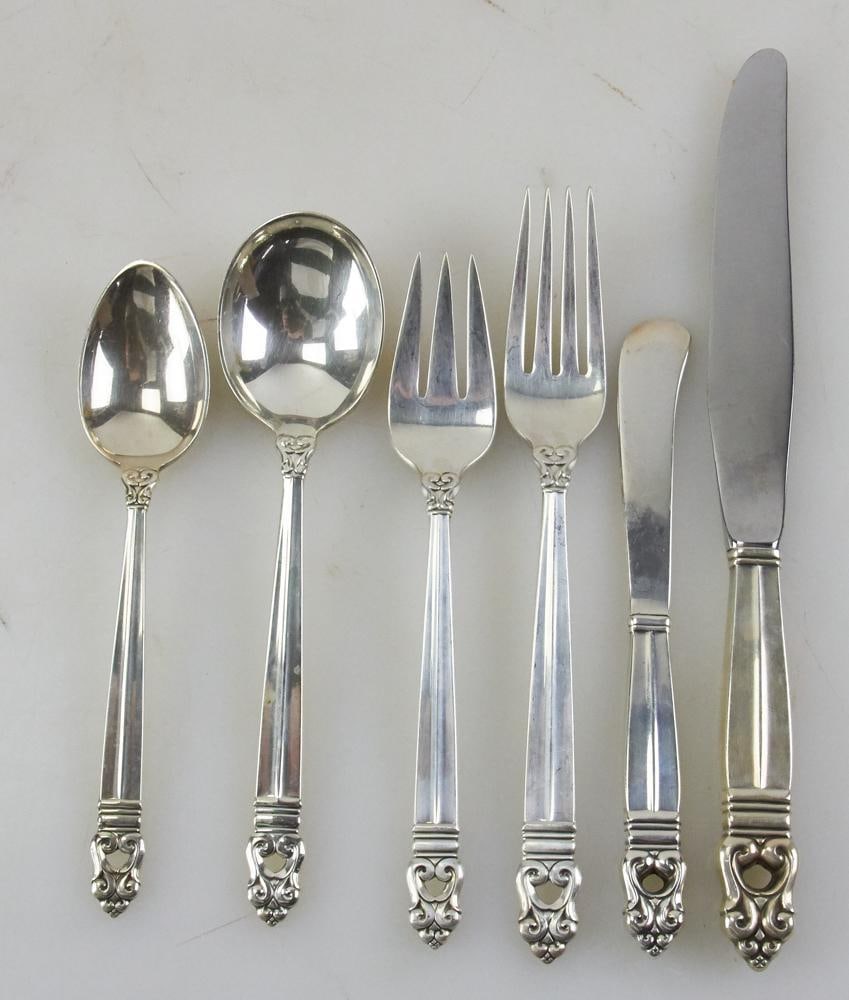 Georg Jensen Sterling "Acorn" Flatware - 9