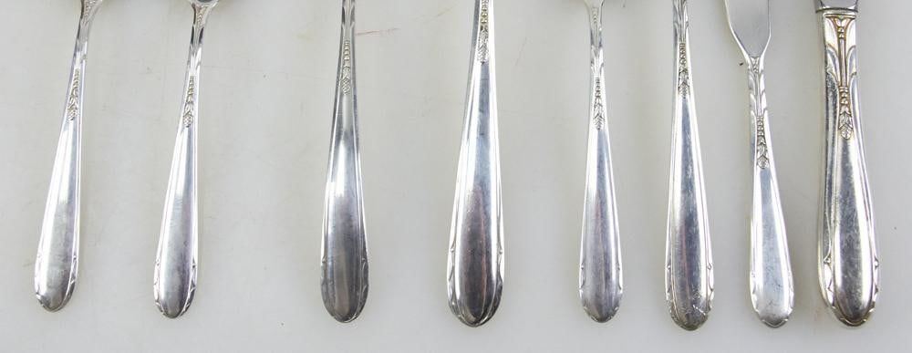 Oneida Sterling "Heiress" Pattern Flatware - 10
