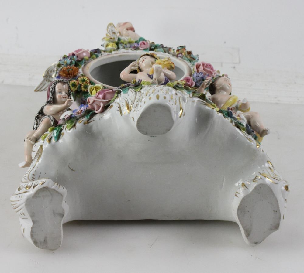 Dresden Porcelain Figural Clock - 20