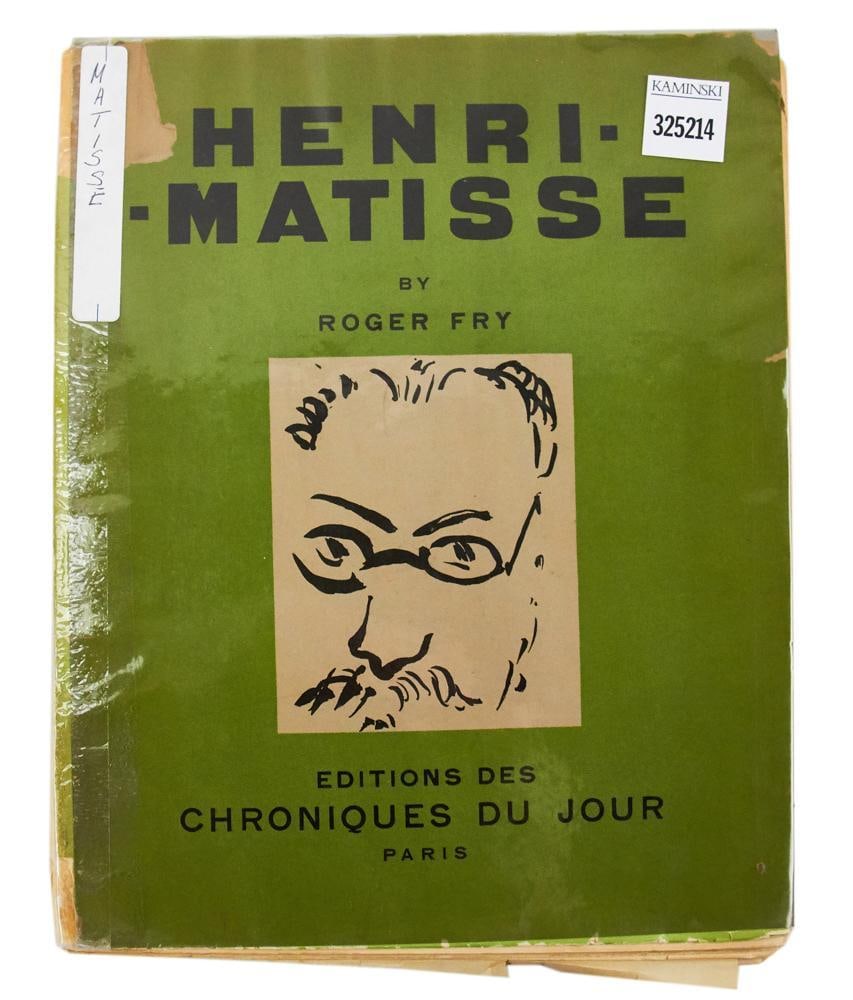 Book, "Henry-Matisse" by Roger Fry, Limited Edition: Book, "Henry-Matisse" by Roger Fry, with illustrations, published by Editions des Chroniques du Jour, Paris, limited edition copy 616 of 650. Provenance: Beverly, Massachusetts collection.