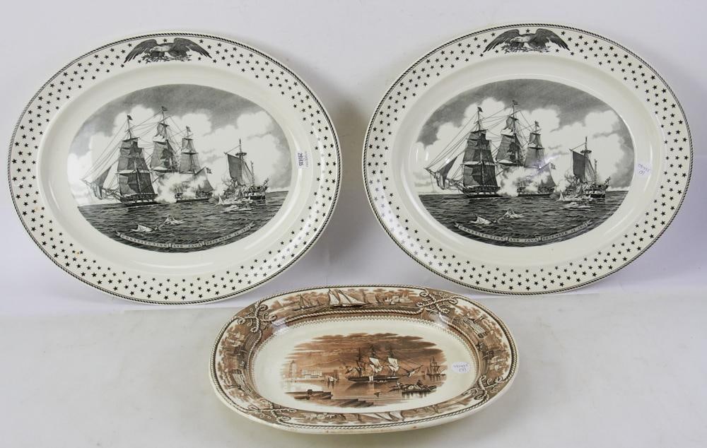 Transfer-decorated Nautical Motif Platters (1 of 7)