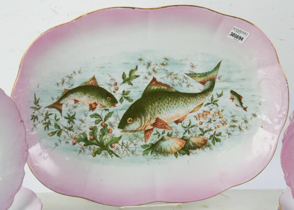Austrian Fish Set, Platter with Plates - 4