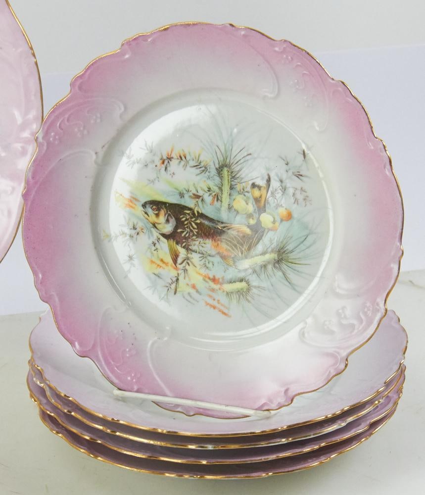 Austrian Fish Set, Platter with Plates - 6