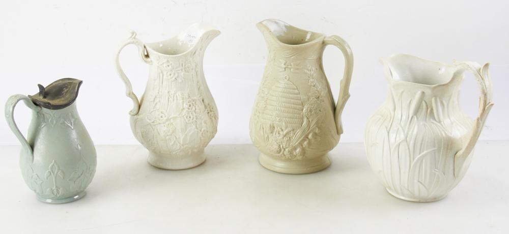 C1840s English Salt-Glazed Relief Ware Jugs (1 of 7)