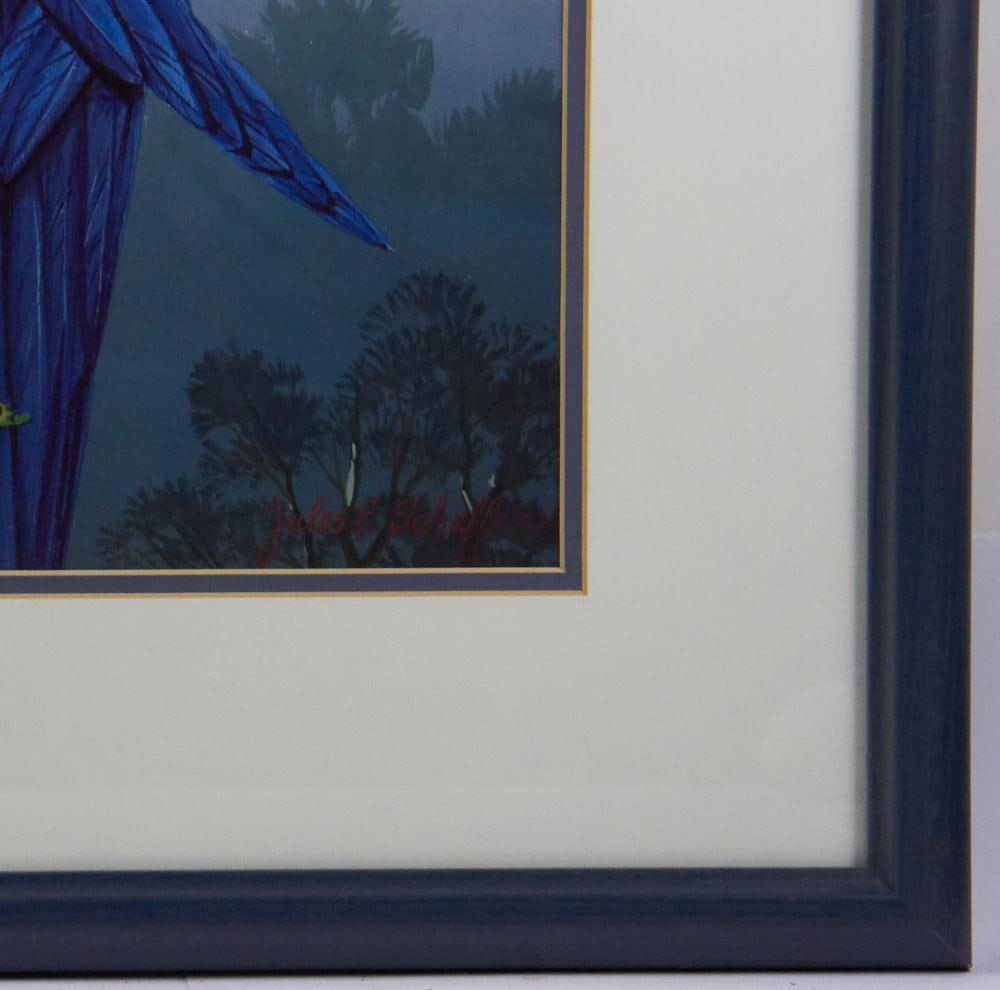 Parrot Prints in Custom Blue Frames - 10