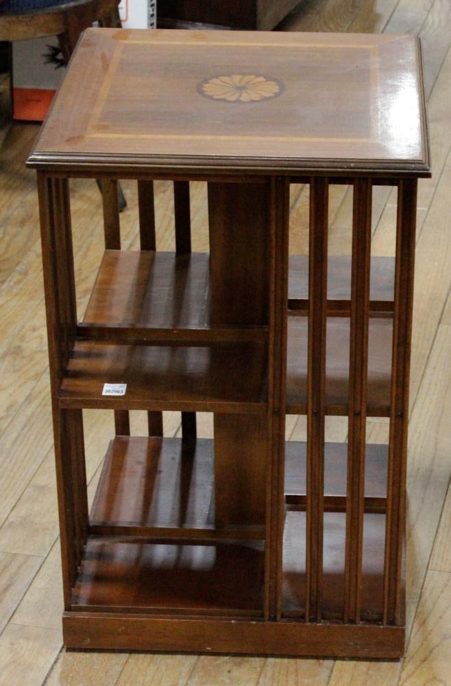 English-style Mahogany Swivel Bookcase (1 of 4)