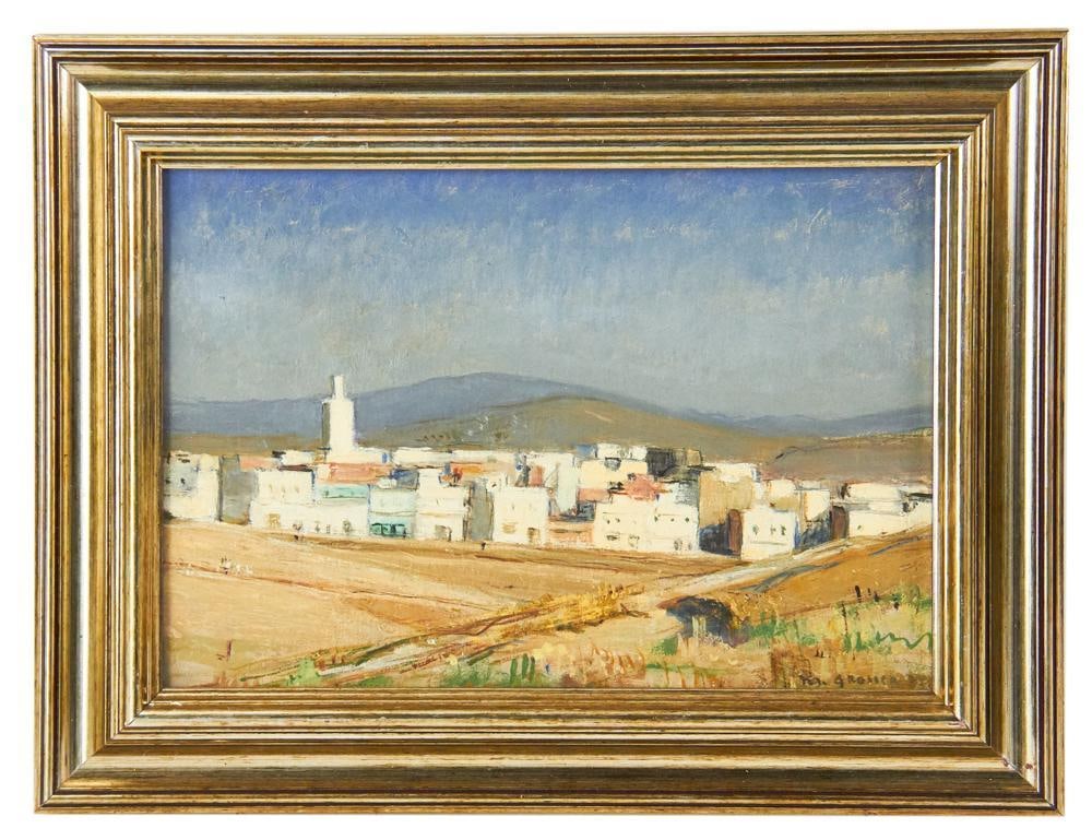 Maurice Gross, Village Scene, Oil on Canvas (1 of 4)