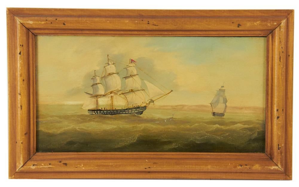Ships at Sea, Oil on Board (1 of 5)