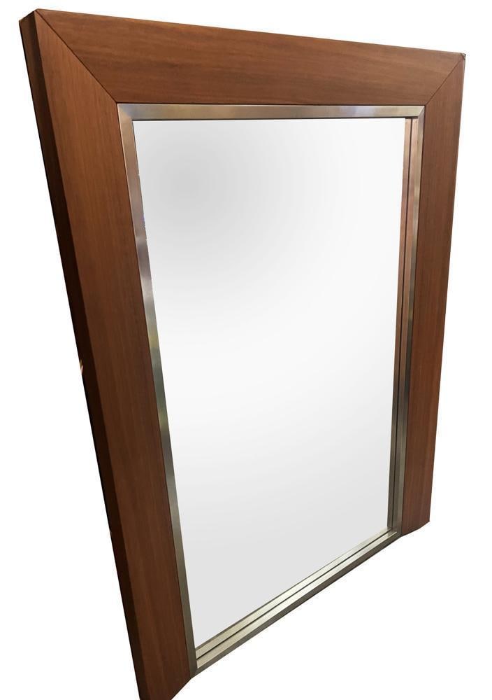 Contemporary Teakwood Mirror (1 of 2)
