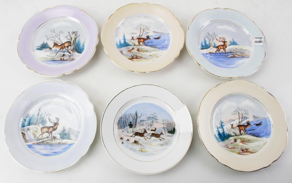 German Plates with Fine Elk and Deer Decoration (1 of 6)