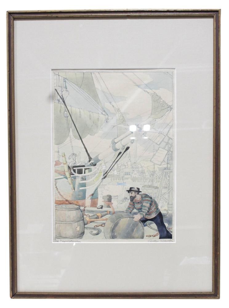 Coulton Waugh, "Old Provincetown", Watercolor (1 of 4)