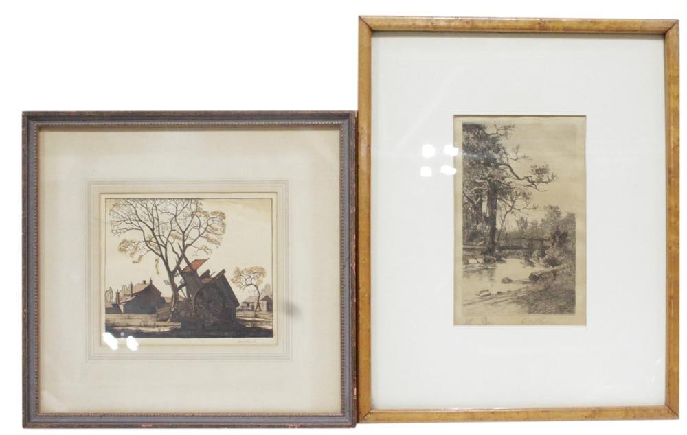 Two Etchings, George Horace Davis, E.C. Rost (1 of 6)