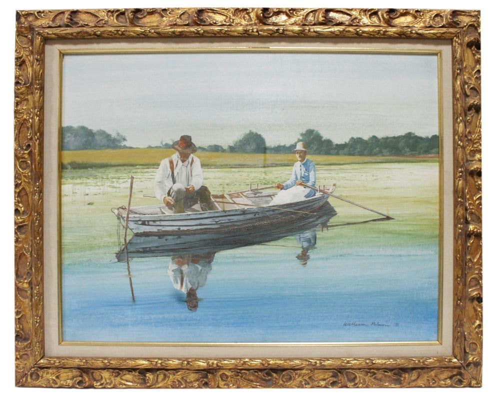 William Nelson, Men in Boat, Chromolithograph (1 of 4)