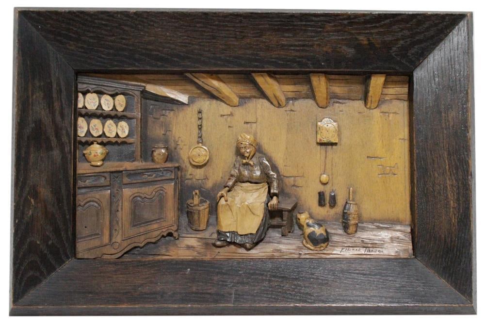 Albert Thiam, Wood Carving, Scenes of Daily Life (1 of 3)