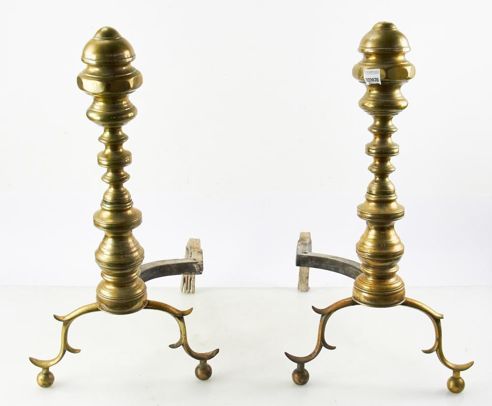 Early American Boston Brass Andirons (1 of 16)