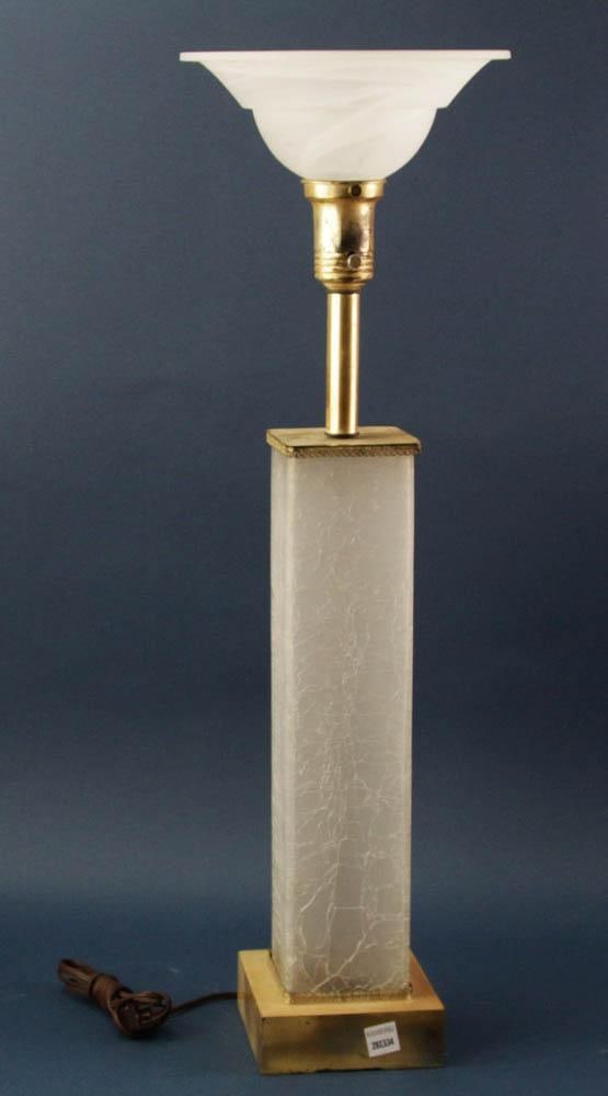 Mid-century-style Brass and Glass Table Lamp (1 of 7)