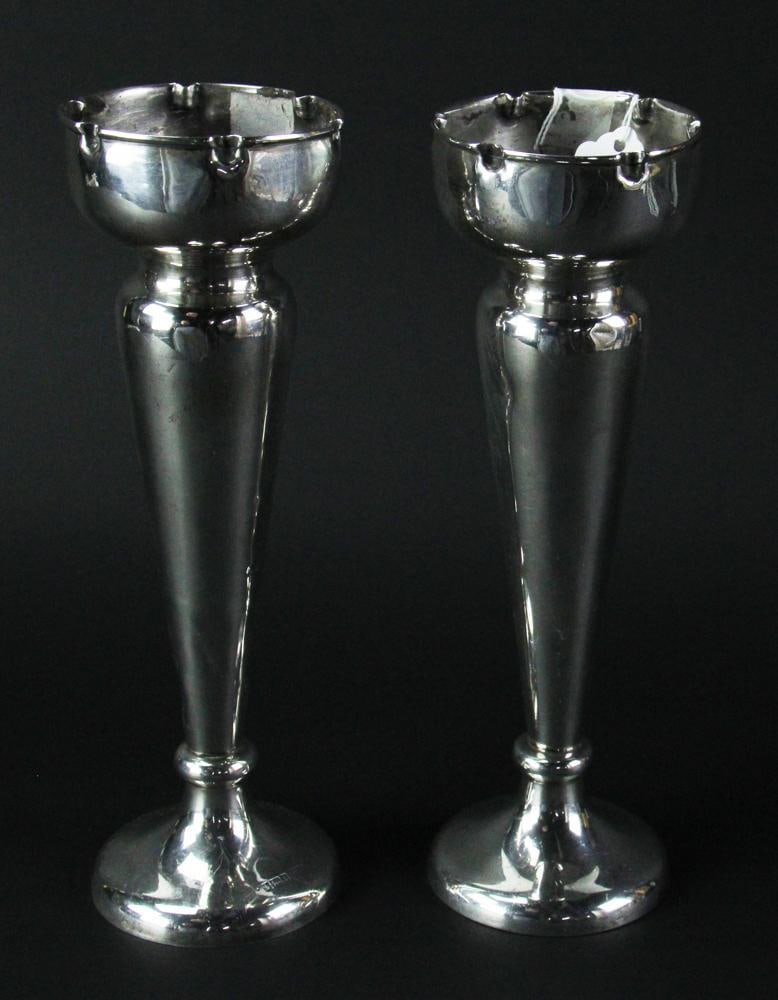 Pair of English Sterling Vases (1 of 8)